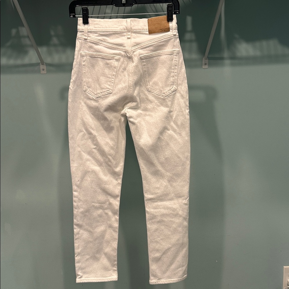 Rag & Bone optic white high rise slim straight Denim Jeans - Picture 8 of 8